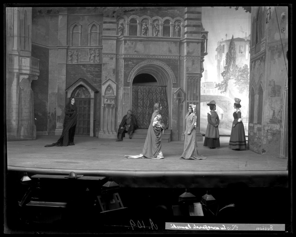 En veneziansk komedi, Dramatiska teatern 1904. Föreställningsbild - SMV - DrT079