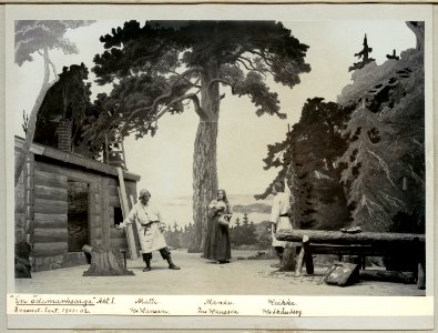 En ödemarkssaga, Dramatiska teatern 1901. Föreställningsbild - SMV - H14 003