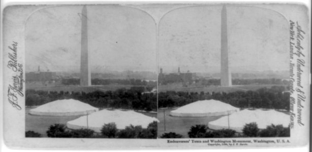 Endeavorers' tents and Washington Monument, Washington, D.C. LCCN96511073