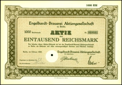 Engelhardt-Brauerei AG 1928
