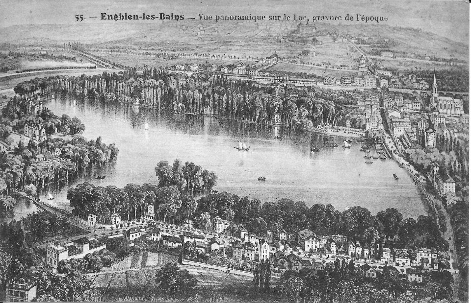 Enghien-les-Bains-Vue panoramique sur le lac