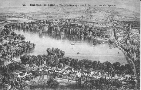 Enghien-les-Bains-Vue panoramique sur le lac