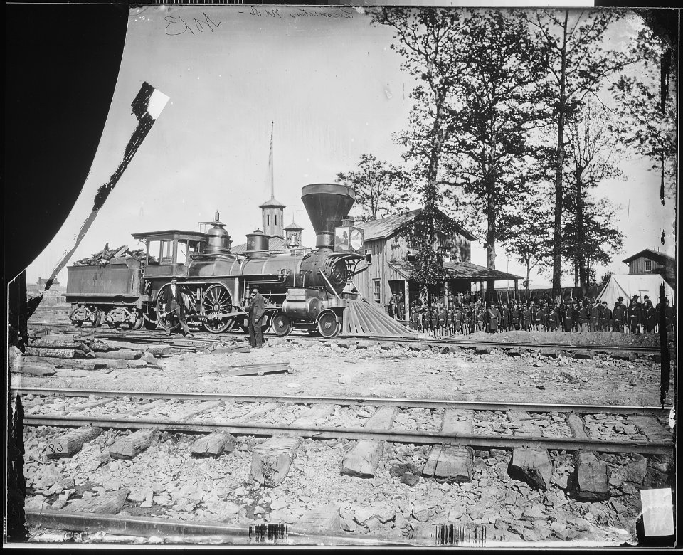 Engine No. 156 and company of infantry (4153018195)