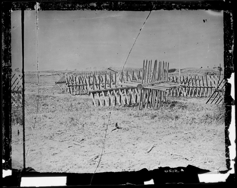 Engineer obstruction material (chevaux-frise), to be used on battlefield. - NARA - 529225