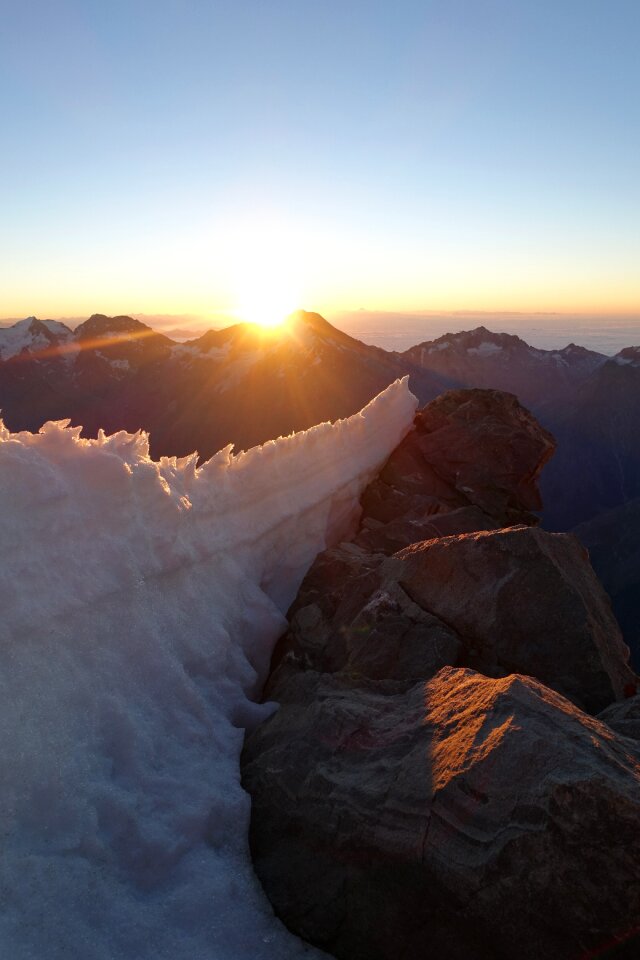 Morgenstimmung sun mountaineering