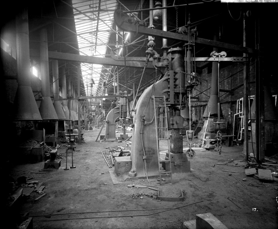 Engine Works Smithy at John Brown and Co Ltd, Clydebank, 1901 RMG G10562