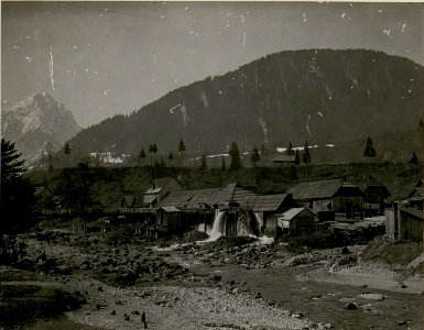 Gesamtansicht des Etappensägewerkes der Qu.Abtlg.10 in Tarvis.(20-III.1918.) (BildID 15515975)