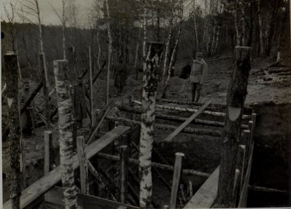 Gerüst für Transformatorenstand (H.H.Anlage westlich GONTOWA, 1 km südwestlich der Kote 377. (BildID 15453732)