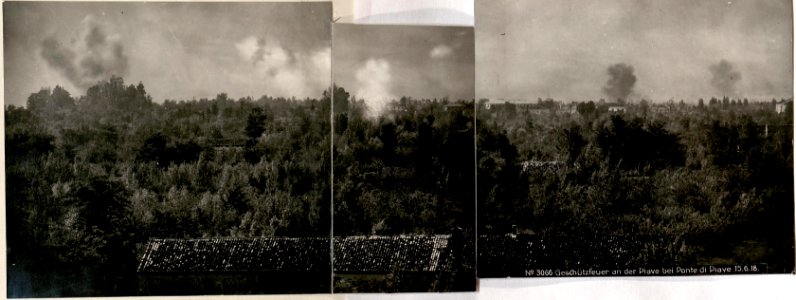 Geschützfeuer an der Piave bei Ponte di Piave 15.6.18. (BildID 15619836)