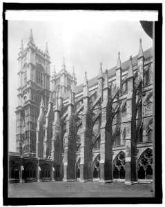 England, Westminster Abbey, London, cloisters & tower LCCN2016826258 photo