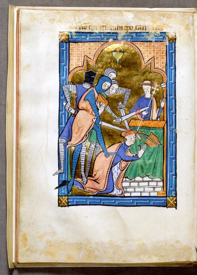 English - Martyrdom of Saint Thomas Becket - Walters W3415V - Open Reverse