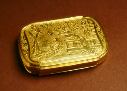 English - Snuffbox with a Park Scene - Walters 57114