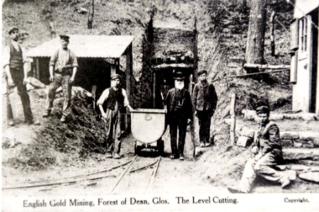 English Gold Mining, Forest of Dean, Glos. The Level Cutting photo