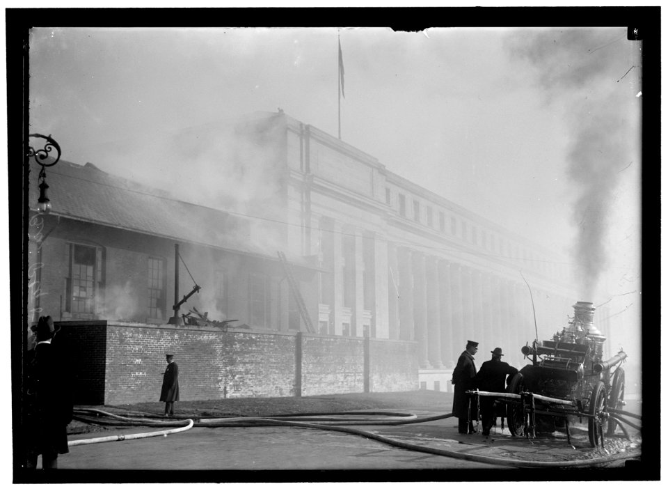 ENGRAVING AND PRINTING, BUREAU OF. TREASURY DEPARTMENT. FIRE, FEBRUARY 21. 1916, FROM SPONTANEOUS COMBUSTION LCCN2016866698