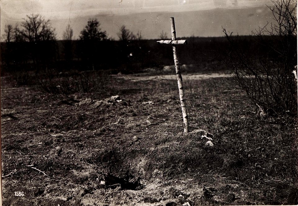 Entblösstes Heldengrab bei Stanislau. (28-III.1918.) (BildID 15714106)