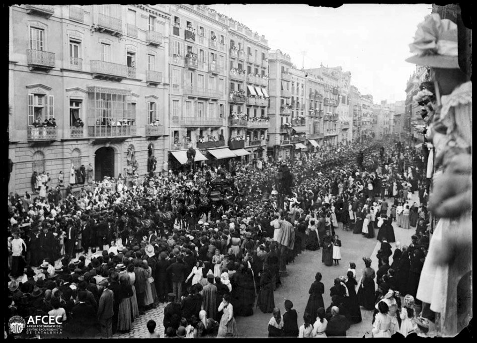 Enterrament de Jacint Verdaguer a Barcelona
