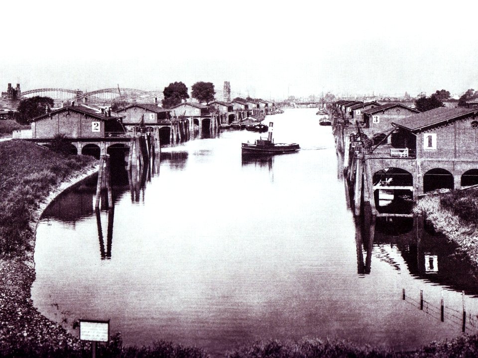 Entenwärder Zollhafen Hamburg um 1900