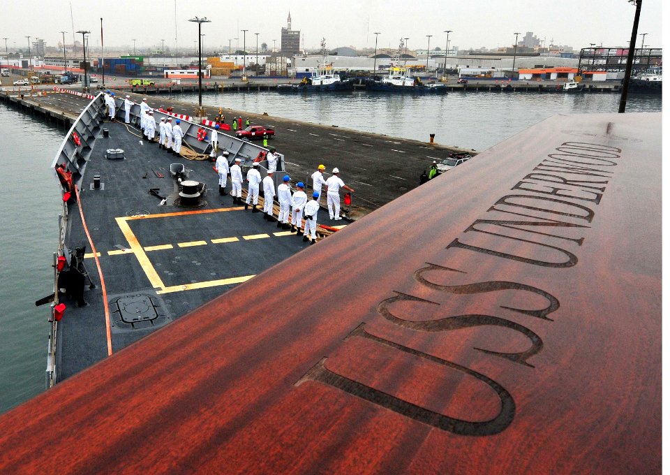 Entering the port of Callao, Peru 120423-N-ZE938-197