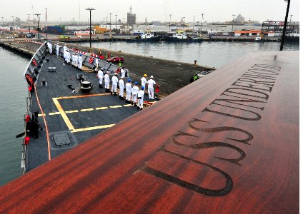 Entering the port of Callao, Peru 120423-N-ZE938-197