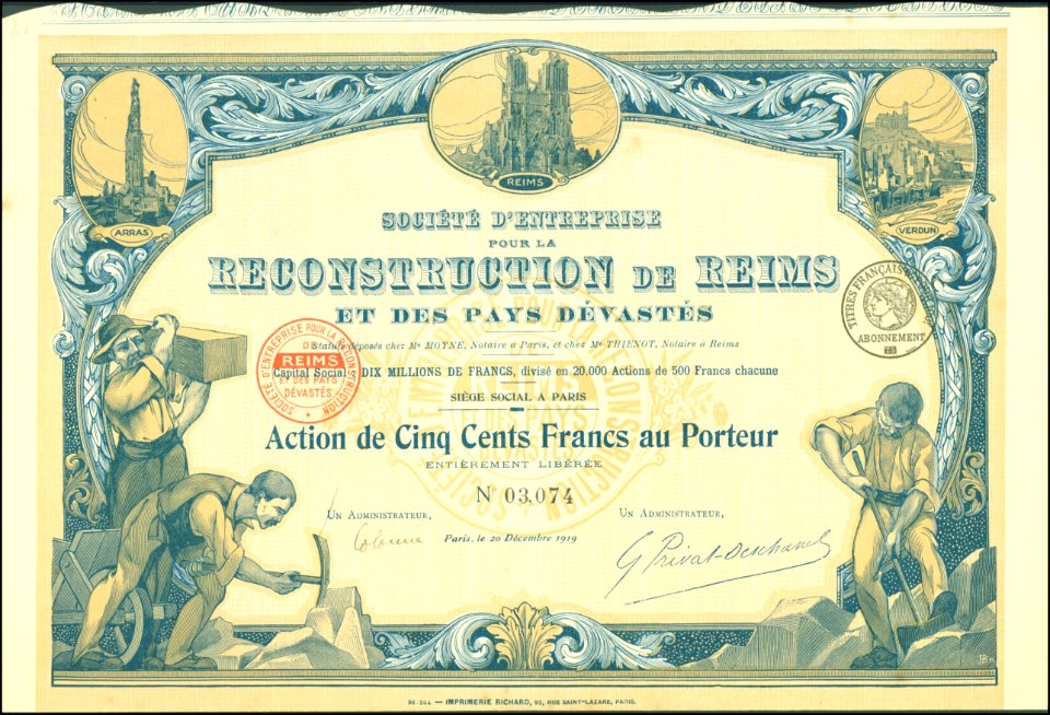 Enterprise pour la Reconstruction de Reims 1919