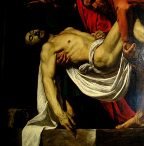 Entombment of Christ by Caravaggio - Detail