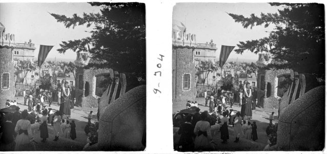 Entrada dels gegants al Parc Güell