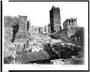 Entrance to Acropolis. Propyleum. Temple of Athene Nike LCCN94513433