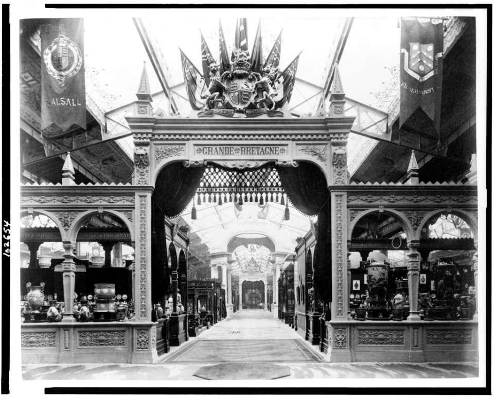 Entrance to the British exhibit, Palace of Diverse Industries, Paris Exposition, 1889 LCCN91725829