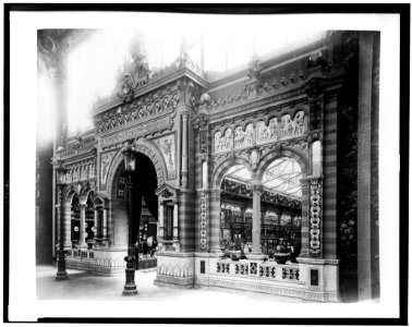 Entrance to the ceramics exhibit in the Palace of Diverse Industries, Paris Exposition, 1889 LCCN92520453