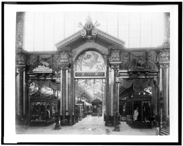 Entrance to the exhibit of forestry, hunting & fishing products, Palace of Diverse Industries, Paris Exposition, 1889 LCCN92520449