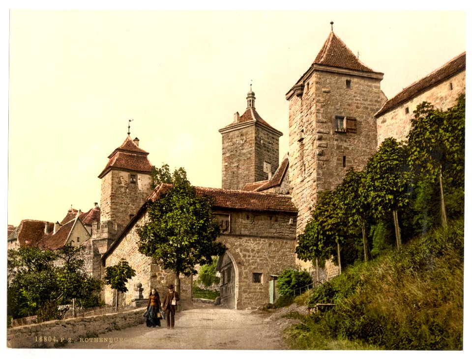 Entrance to Kobolzeller (i.e. Kobolzeller Tor), Rothenburg (i.e. ob der Tauber), Bavaria, Germany-LCCN2002696189