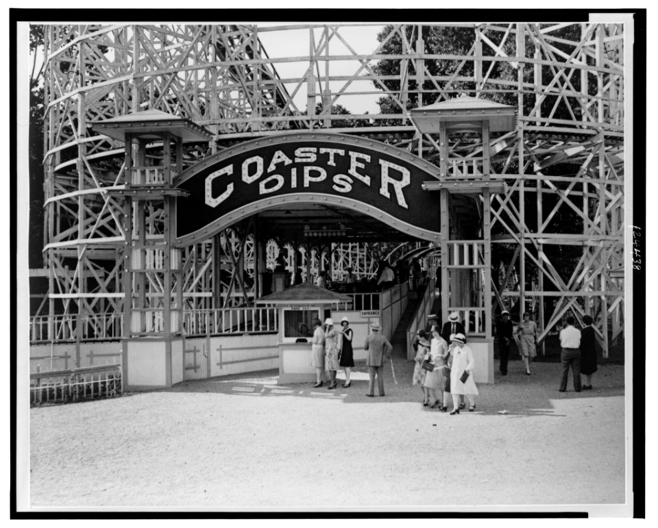 Entrance to the Coaster Dips, the roller coaster at the Glen Echo (Md.) Park near Washington, D.C. LCCN99472321