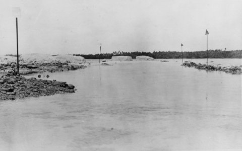 Entrance to Sumay Boat Channel, Guam (circa 1906) (cropped)