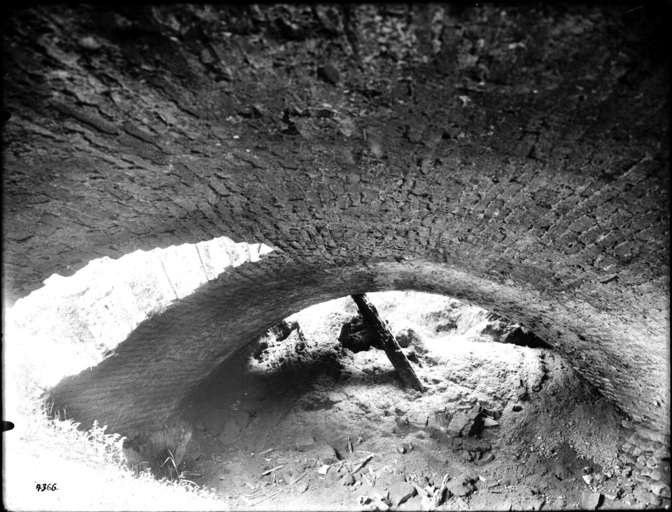 Entrance to the vault or wine cellar of Mission San Antonio de Padua, California, ca.1906 (CHS-4366)