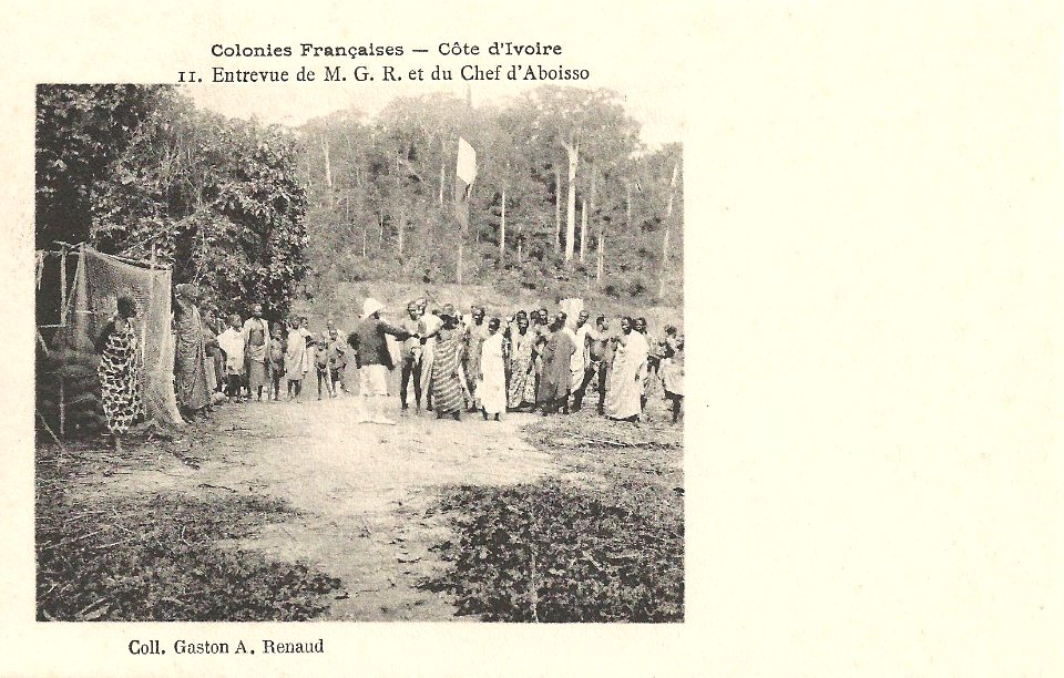 Entrevue de M.G.R et du chef d'Aboisso (Côte d'Ivoire)