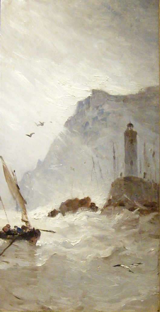 Entrée du port de Cherbourg (esquisse), Fréret