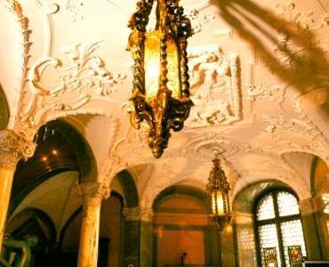 Entréhallen - Nedre vestibulen, del av taket - Hallwylska museet - 13752