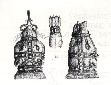 Entwurf zum Schmuck des Flohpelzes, E. Hornack. Aus Jessen, Meister des Ornamentstiches