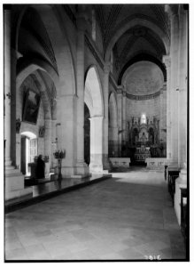 Environs of Jerusalem. El Kubeibeh. Franciscan church. Main aisle of restored Crusader church LOC matpc.02647