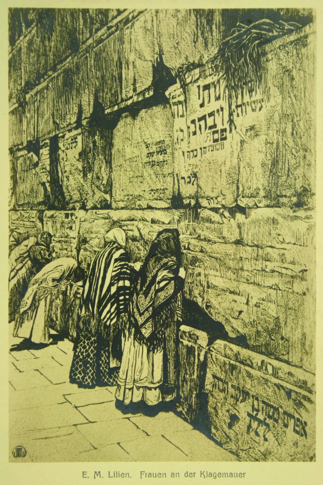 Ephraim Moses Lilien Historical images of the Western Wall - 1920 C SR 019