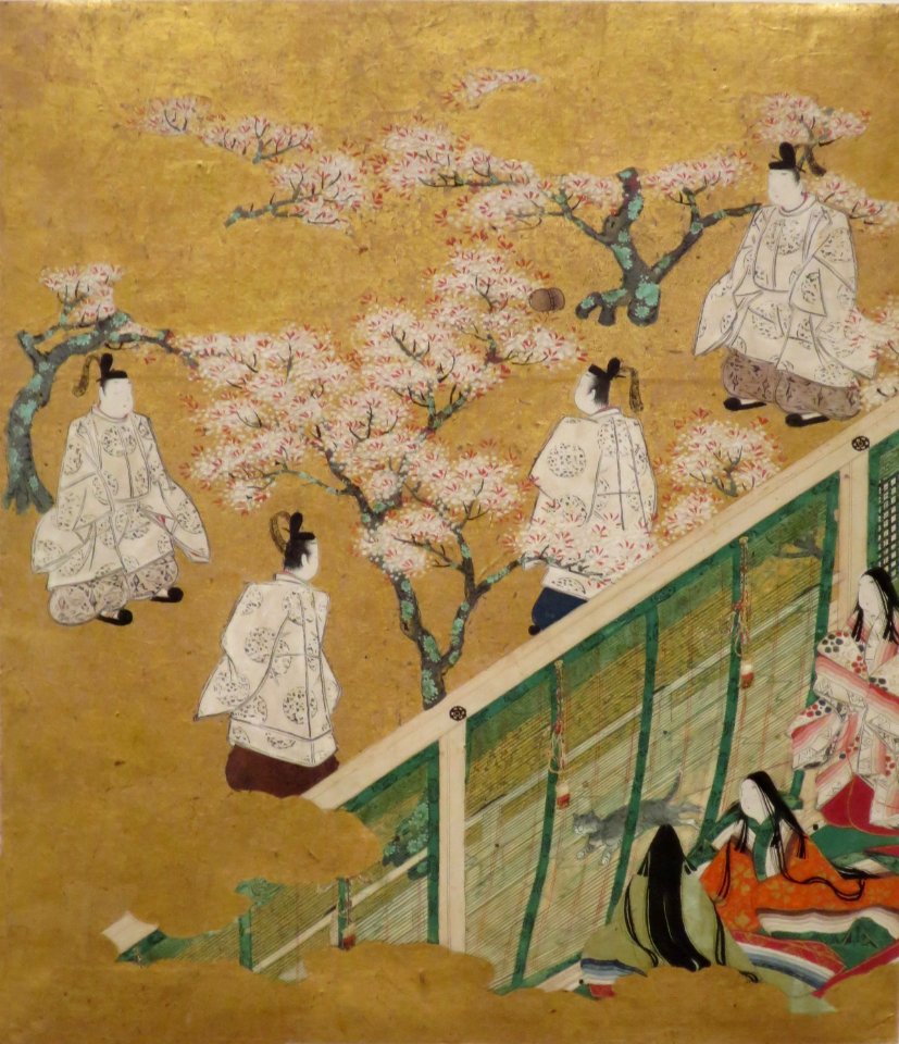 Episode from Chapter 34 from the series 'The Tale of Genji', anonymous 18th century Japanese painting, Honolulu Museum of Art