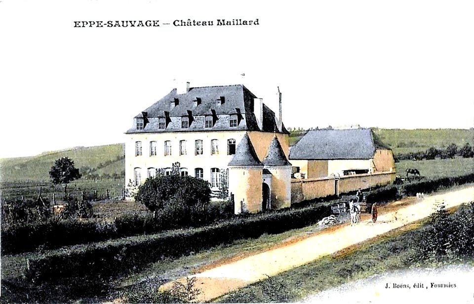 Eppe-Sauvage (Nord, Fr) old postcard Château Maillard (2)
