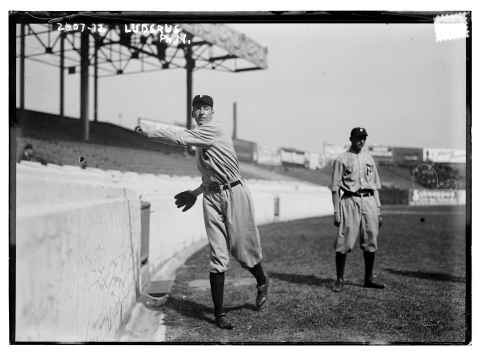 Eppa Rixey (left) & Erskine Mayer (right), Philadelphia NL, at Polo Grounds, NY (baseball) LCCN2014692259