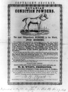 Equarian condition powders - the most extraordinary medicine in the world for horses LCCN2001701426