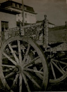 Erbeutete itl. Karre. in Villach-Kriegsmaterial-Sammelstelle. (BildID 15512532)