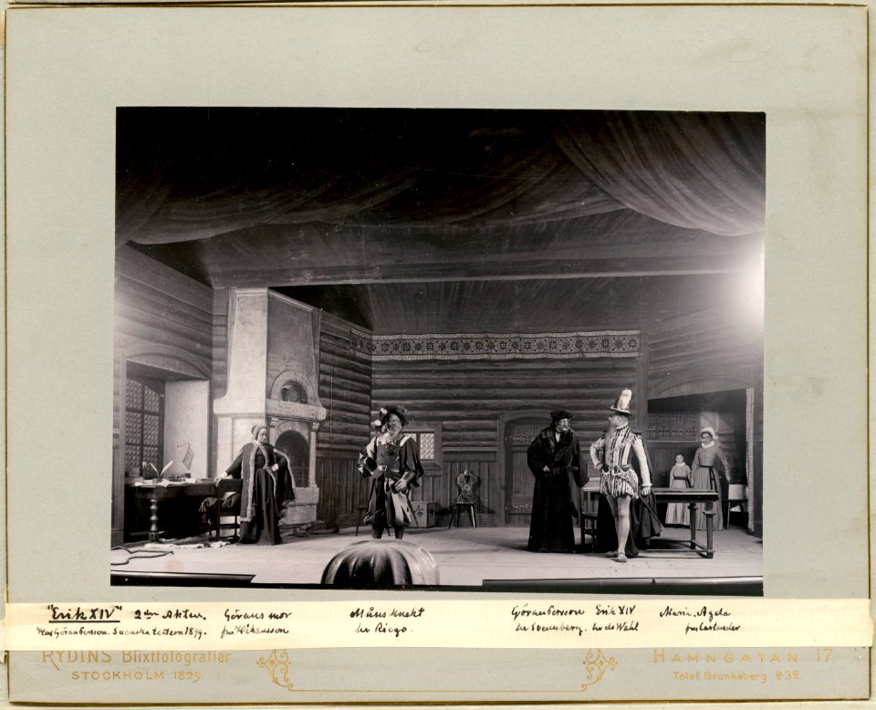Erik XIV, Svenska teatern 1899. Föreställningsbild - SMV - H10 059