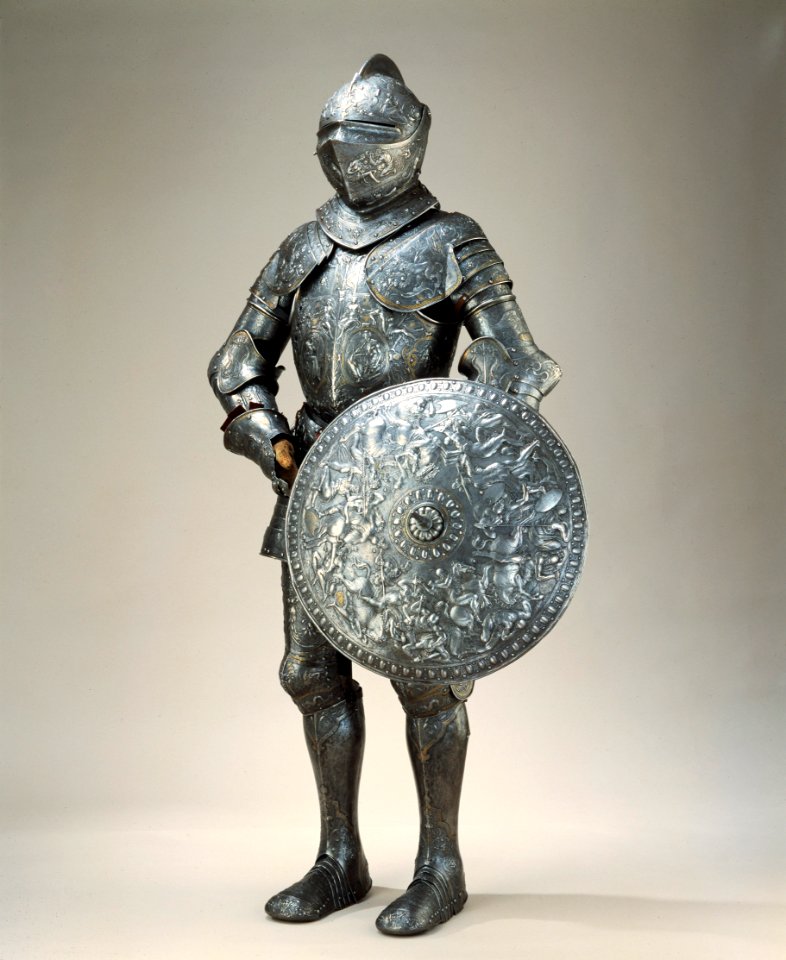 Erik XIV rustning och sköld från 1562 i manieristisk stil - Livrustkammaren - 31016