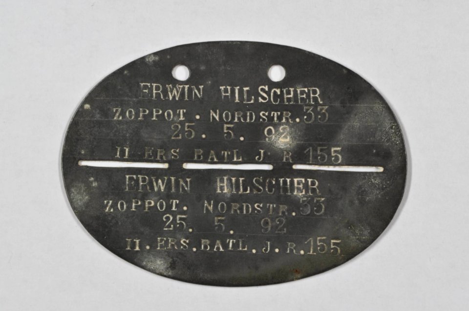 Erkennungsmarke von Erwin Hilscher, item 1