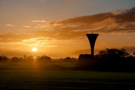 Sun evening landscape