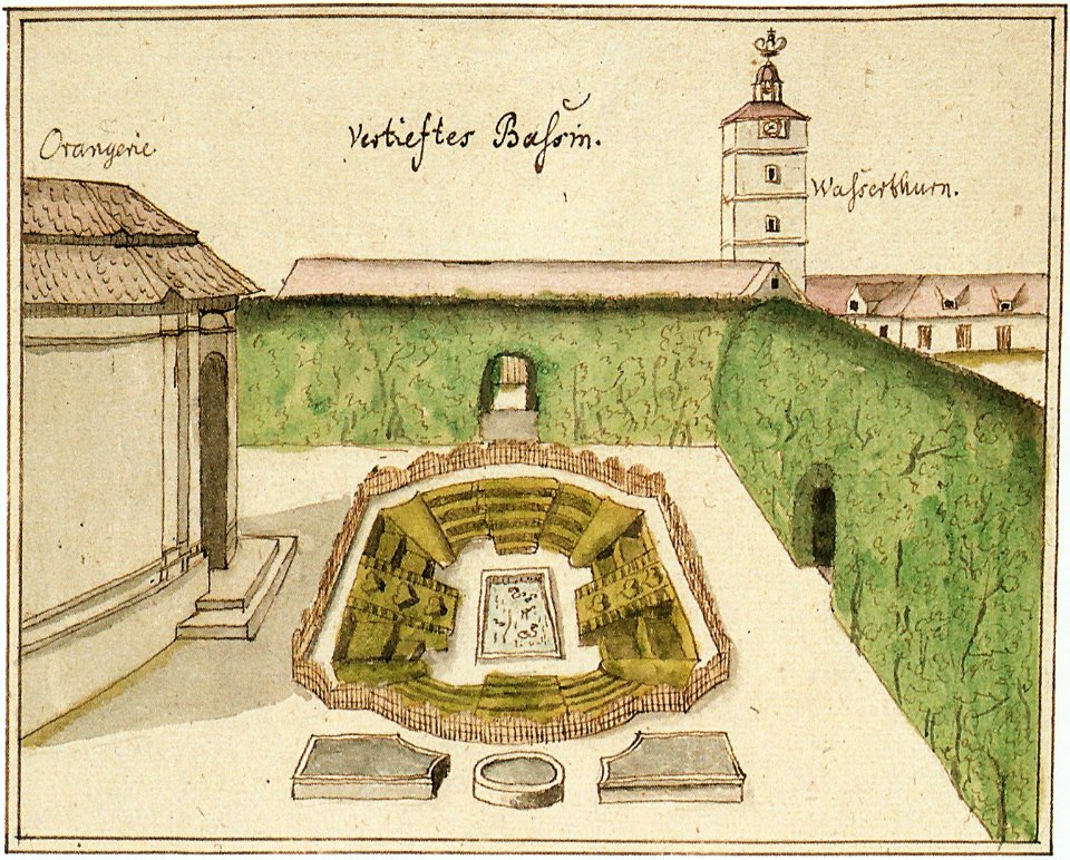 Erlangen Schlossgarten Johann Baptist Homann um 1720 001